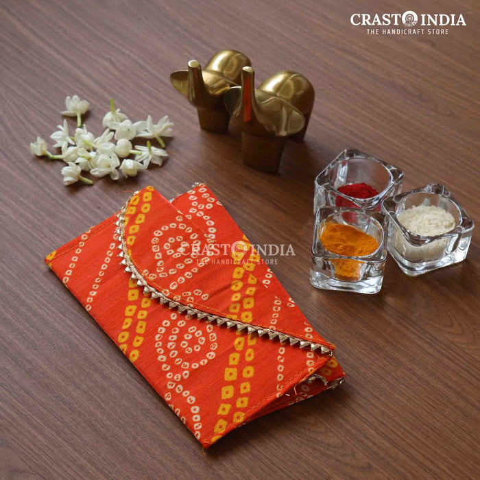 CRASTO INDIA HANDCRAFTED BANDHANI ENVELOPES (PACK OF 5)