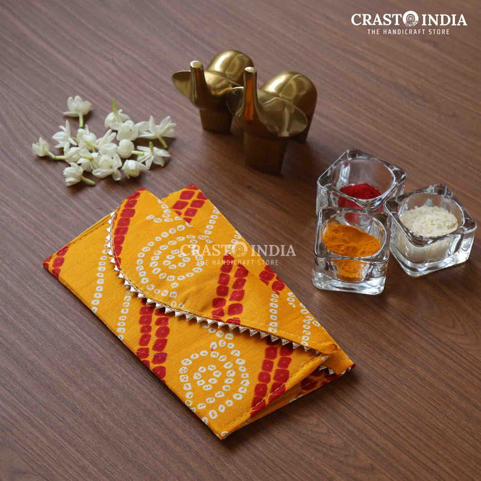 CRASTO INDIA HANDCRAFTED BANDHANI ENVELOPES (PACK OF 5)