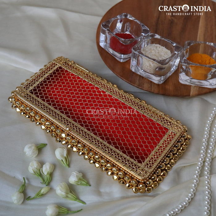 CRASTO INDIA HANDCRAFTED GHUNGHROO JEWELLERY CASH BOX WITH VELVET (1 PC)