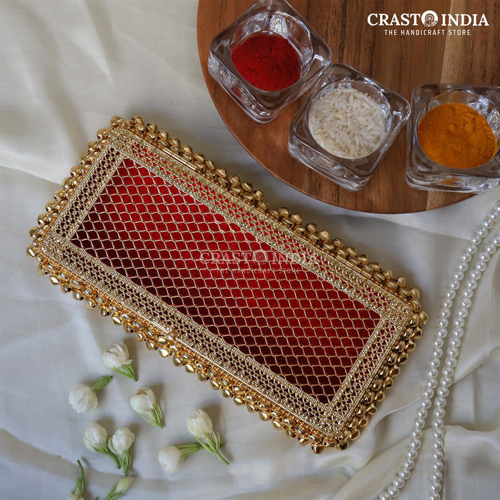 CRASTO INDIA HANDCRAFTED GHUNGHROO JEWELLERY CASH BOX WITH VELVET (1 PC)