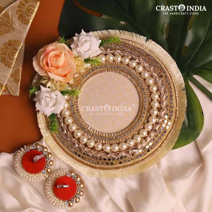 CRASTO INDIA HANDCRAFTED FESTIVE ENGAGEMENT RING PLATTER #1