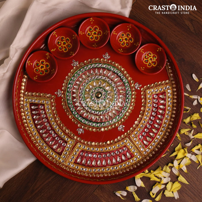 CRASTO INDIA HANDCRAFTED FESTIVE POOJA THALI #14