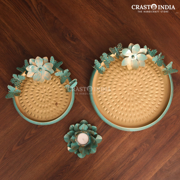 CRASTO INDIA HANDCRAFTED FESTIVE URLI DIYA #36 (3-PIECE SET)