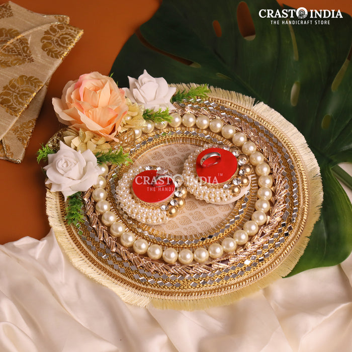 CRASTO INDIA HANDCRAFTED FESTIVE ENGAGEMENT RING PLATTER #1