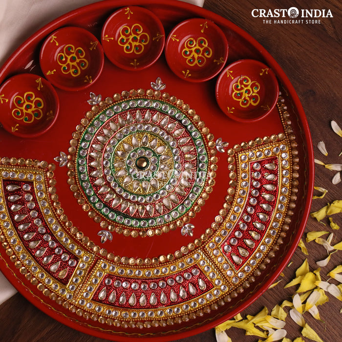 CRASTO INDIA HANDCRAFTED FESTIVE POOJA THALI #14