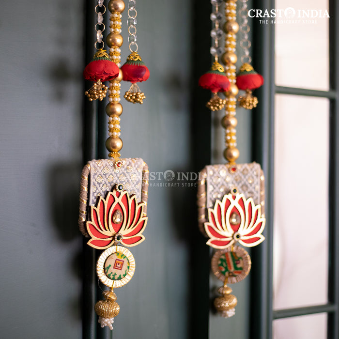 CRASTO INDIA HANDCRAFTED FESTIVE SIDE-HANGINGS #8 (PAIR)