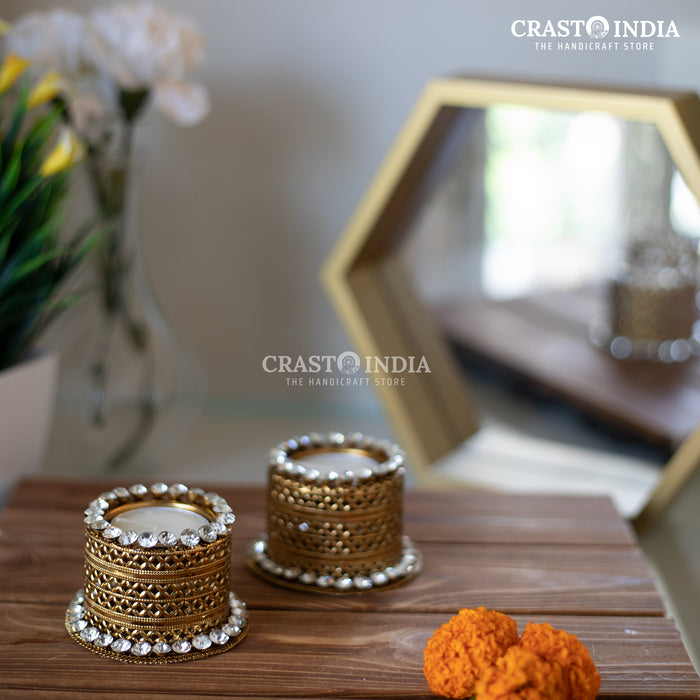 CRASTO INDIA HANDCRAFTED FESTIVE DIYA #5 (PAIR)