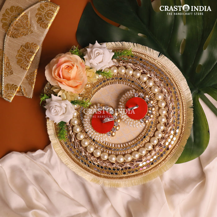 CRASTO INDIA HANDCRAFTED FESTIVE ENGAGEMENT RING PLATTER #1