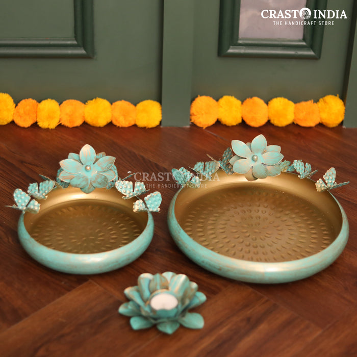 CRASTO INDIA HANDCRAFTED FESTIVE URLI DIYA #36 (3-PIECE SET)