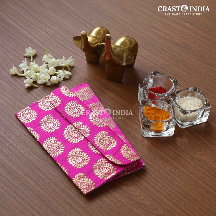 CRASTO INDIA HANDCRAFTED MANGO PRINT ENVELOPES (PACK OF 5)