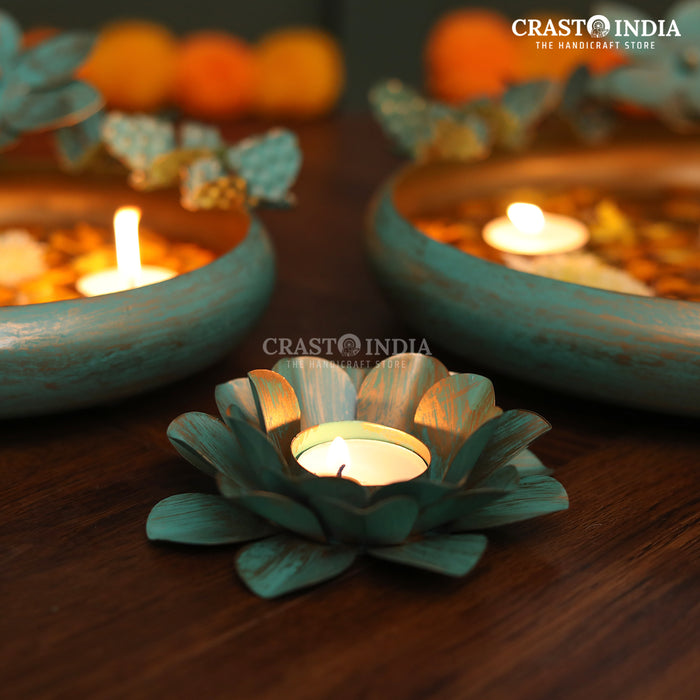 CRASTO INDIA HANDCRAFTED FESTIVE URLI DIYA #36 (3-PIECE SET)