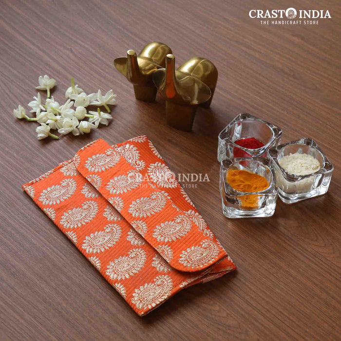 CRASTO INDIA HANDCRAFTED MANGO PRINT ENVELOPES (PACK OF 5)