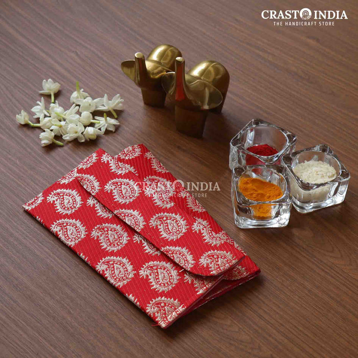 CRASTO INDIA HANDCRAFTED MANGO PRINT ENVELOPES (PACK OF 5)