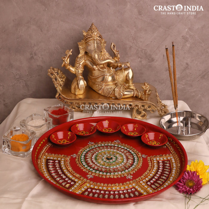 CRASTO INDIA HANDCRAFTED FESTIVE POOJA THALI #14