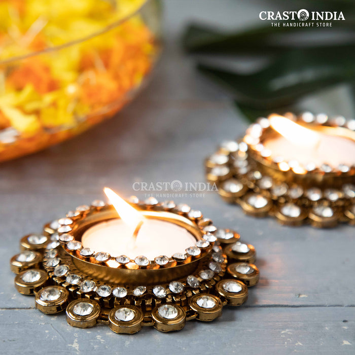 CRASTO INDIA HANDCRAFTED FESTIVE DIYA #18 (PAIR)