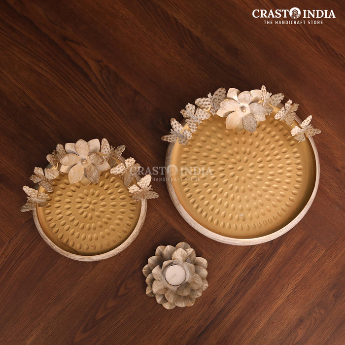 CRASTO INDIA HANDCRAFTED FESTIVE URLI DIYA #36 (3-PIECE SET)