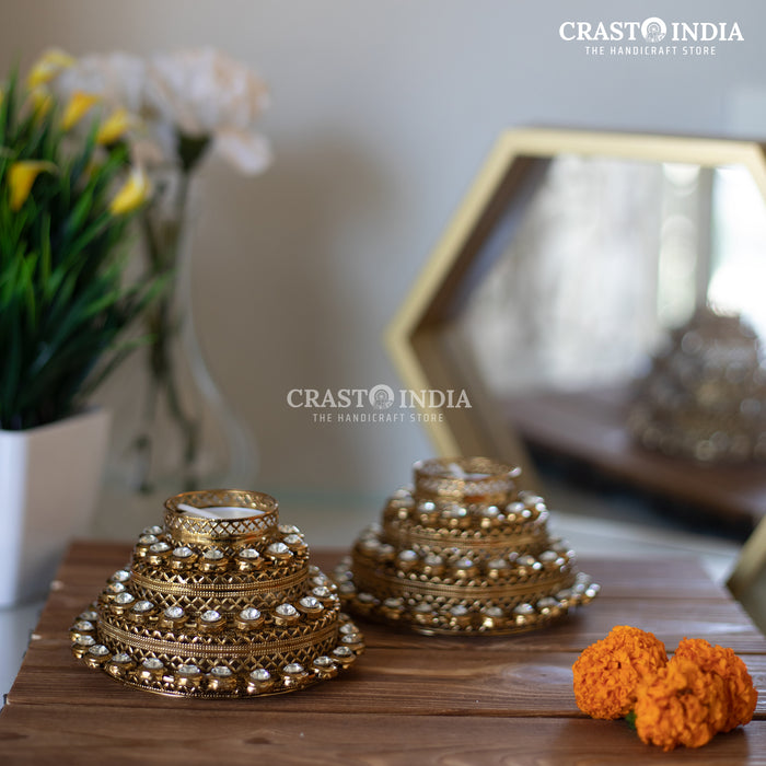 CRASTO INDIA HANDCRAFTED FESTIVE DIYA #2 (PAIR)