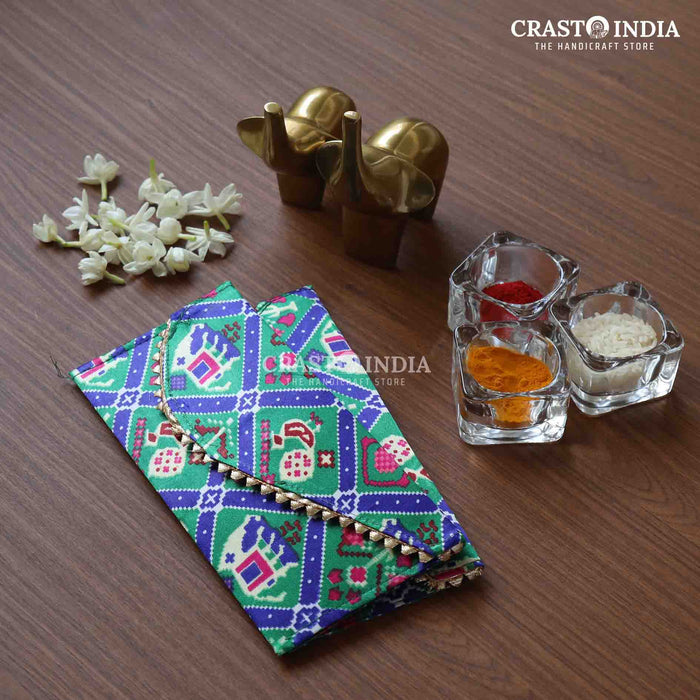 CRASTO INDIA HANDCRAFTED PATOLA ENVELOPES ( PACK OF 5)