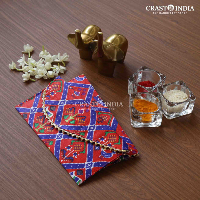 CRASTO INDIA HANDCRAFTED PATOLA ENVELOPES ( PACK OF 5)