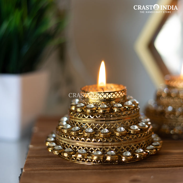 CRASTO INDIA HANDCRAFTED FESTIVE DIYA #2 (PAIR)