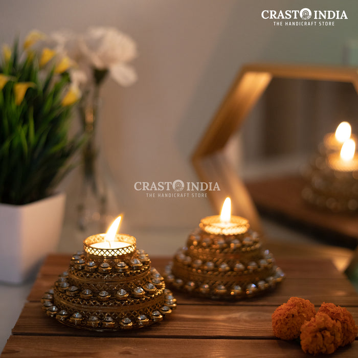 CRASTO INDIA HANDCRAFTED FESTIVE DIYA #2 (PAIR)