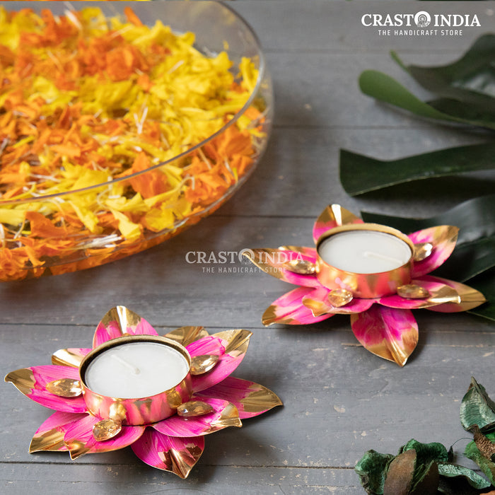 CRASTO INDIA HANDCRAFTED FESTIVE DIYA #8 (PAIR)