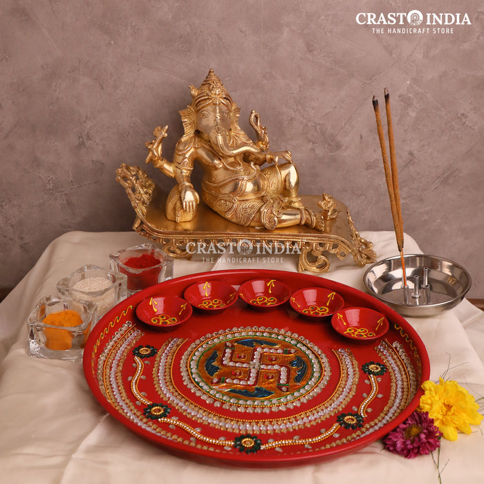 CRASTO INDIA HANDCRAFTED FESTIVE POOJA THALI #10