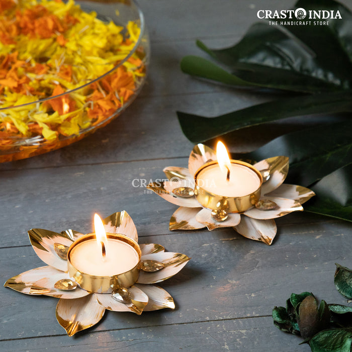 CRASTO INDIA HANDCRAFTED FESTIVE DIYA #8 (PAIR)