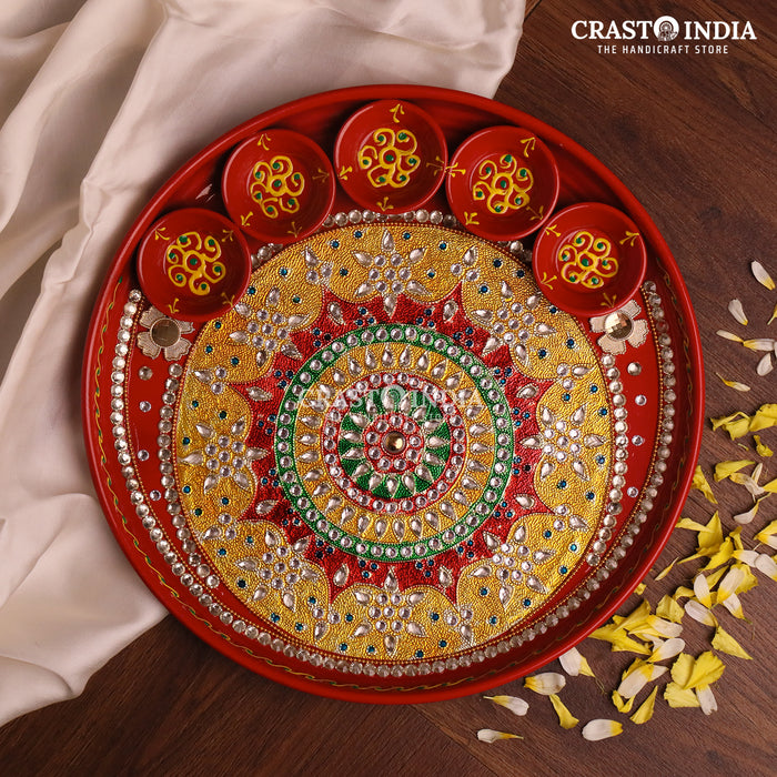 CRASTO INDIA HANDCRAFTED FESTIVE POOJA THALI #13