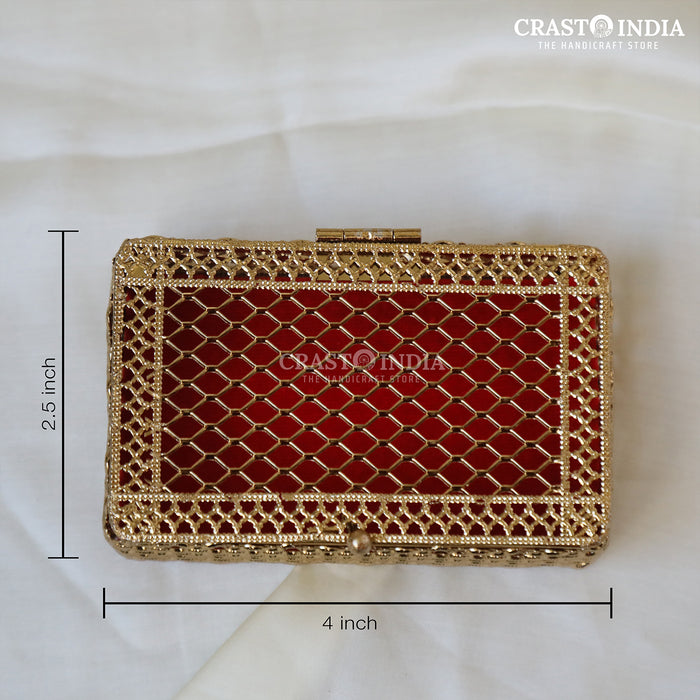 PACK OF 3 PCS - CRASTO INDIA HANDCRAFTED RECTANGLE JEWELLERY BOX IN VELVET