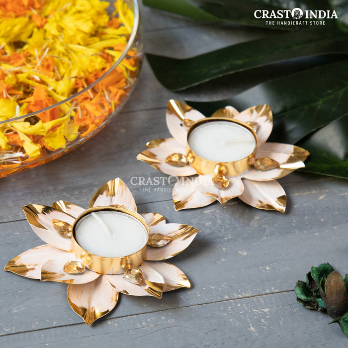 CRASTO INDIA HANDCRAFTED FESTIVE DIYA #8 (PAIR)