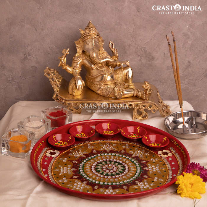 CRASTO INDIA HANDCRAFTED FESTIVE POOJA THALI #13