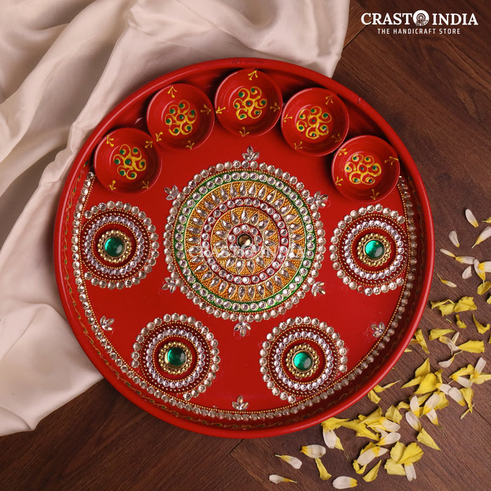 CRASTO INDIA HANDCRAFTED FESTIVE POOJA THALI #12