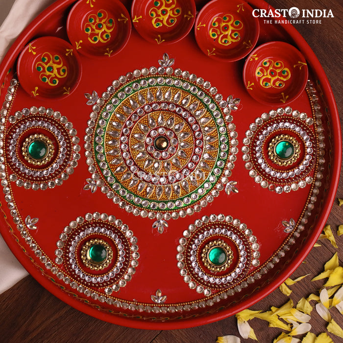 CRASTO INDIA HANDCRAFTED FESTIVE POOJA THALI #12