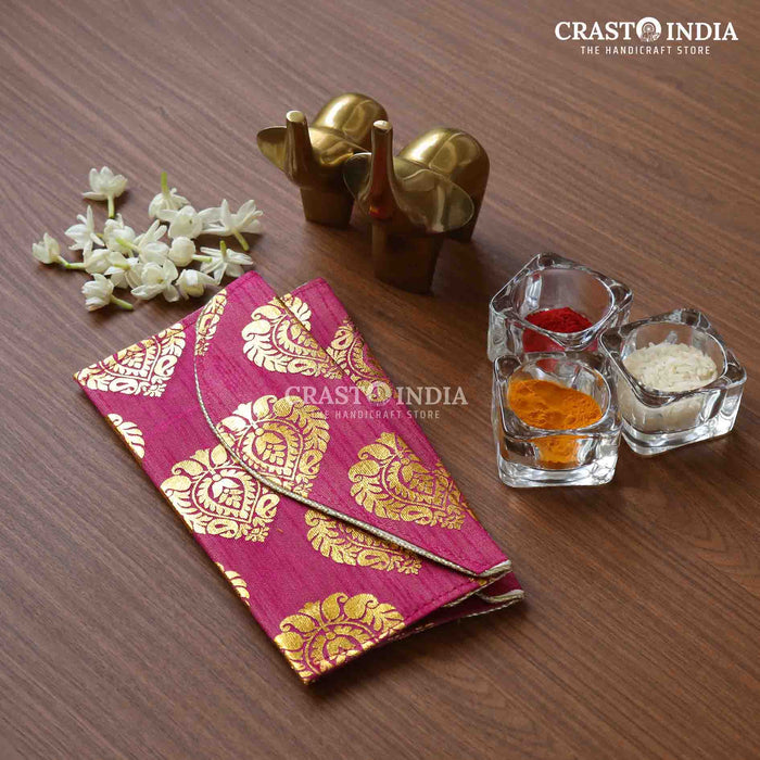 CRASTO INDIA HANDCRAFTED BUTTA PRINT ENVELOPES (PACK OF 5)