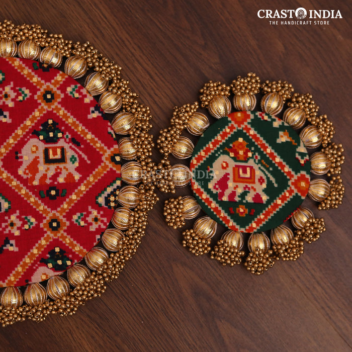 3 PC SET - CRASTO INDIA HANDCRAFTED FESTIVE RANGOLI #35 - REVERSIBLE