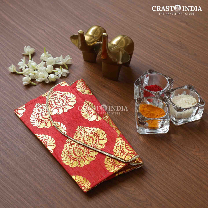 CRASTO INDIA HANDCRAFTED BUTTA PRINT ENVELOPES (PACK OF 5)