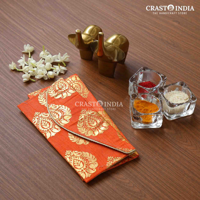 CRASTO INDIA HANDCRAFTED BUTTA PRINT ENVELOPES (PACK OF 5)