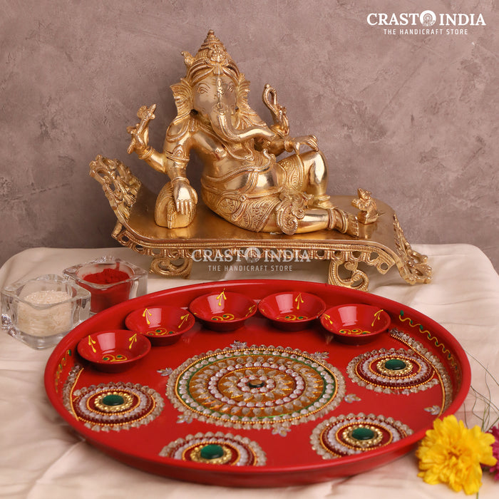 CRASTO INDIA HANDCRAFTED FESTIVE POOJA THALI #12