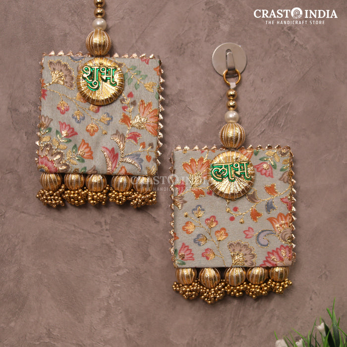 CRASTO INDIA HANDCRAFTED FESTIVE FLORAL ZARI JHUMKHI SHUBH LABH