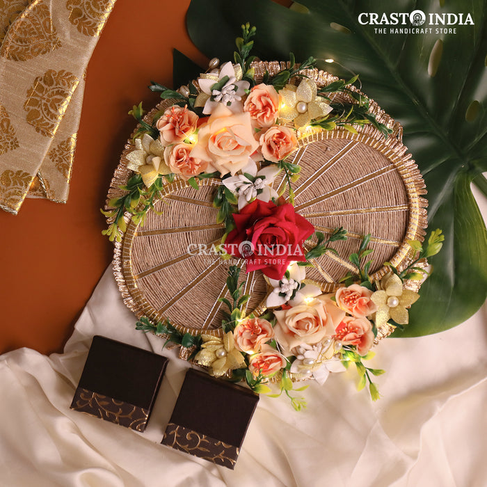 CRASTO INDIA HANDCRAFTED FESTIVE ENGAGEMENT RING PLATTER #5