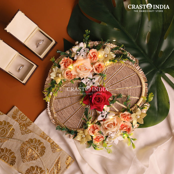 CRASTO INDIA HANDCRAFTED FESTIVE ENGAGEMENT RING PLATTER #5