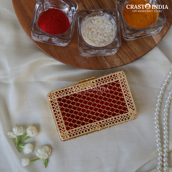 PACK OF 3 PCS - CRASTO INDIA HANDCRAFTED RECTANGLE JEWELLERY BOX IN VELVET