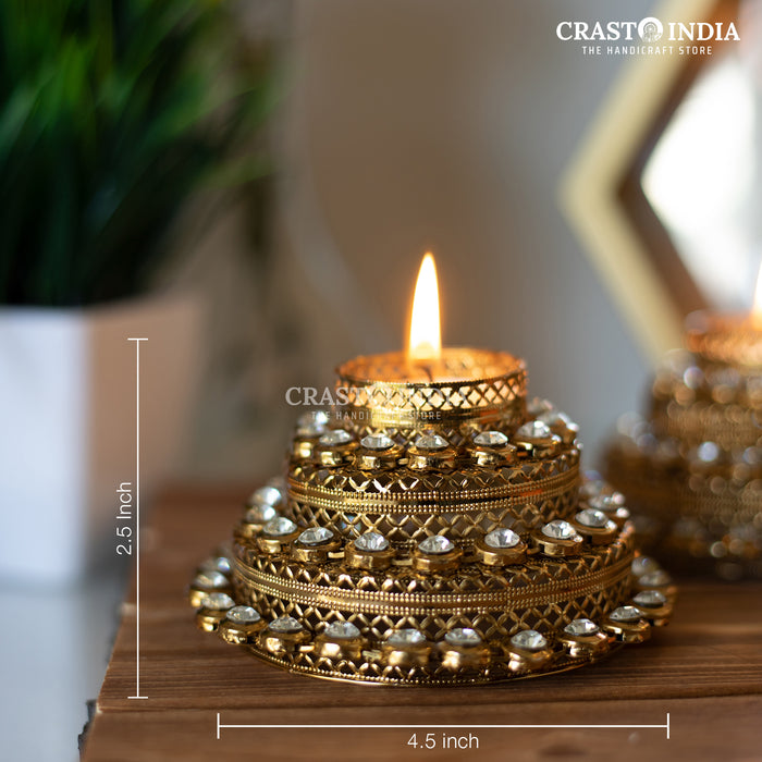 CRASTO INDIA HANDCRAFTED FESTIVE DIYA #2 (PAIR)